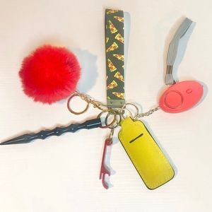 Pizza Adult Safety Keychain